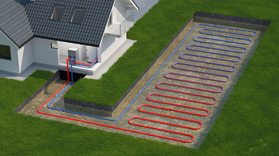 geothermal architecture diagram of ground heat pump