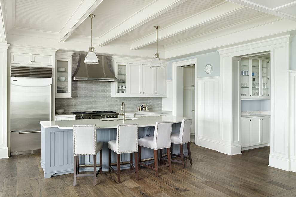 Architectural kitchen renovation with custom cabinetry and open layout by Kiawah Island renovation architect